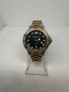 Stuhrling Original Automatic Mens Two-Tone Watch W/Stainless Steel/Gold Bracelet